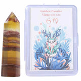 Varf de Cristal 6 cm pentru cele 12 zodii - Pietre semipretioase specifice zodiei - Un cadou deosebit