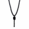Colier cu Margele din Obsidian Negru si Onyx model Y Piatra Naturala Bruta de Obsidian Accesorizata cu Margele de Cristal Onyx pentru Rugaciune, Vindecare si Energie Reiki