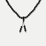 Protectie si Claritate – Colier Mala cu Obsidian si Ciucure Boho